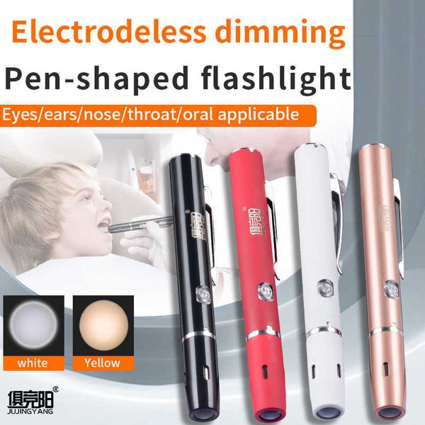 Torce Torce Professionale 200 Lumen LED Alluminio Penna Portatile Torcia Torcia USB Penna Medica Ricaricabile Luce Per Medico E Infermiere 0109