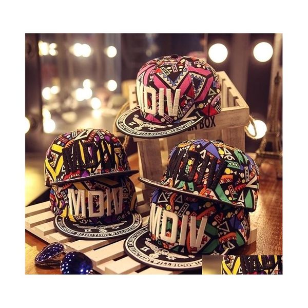 Caps Hats ParentChild Childrens Hat Baby Girl Summer MDIV Lettera di ricamo Totem TOTEM Flat Edge hip Hop Boy Sun 220519 Drop Dhk1D