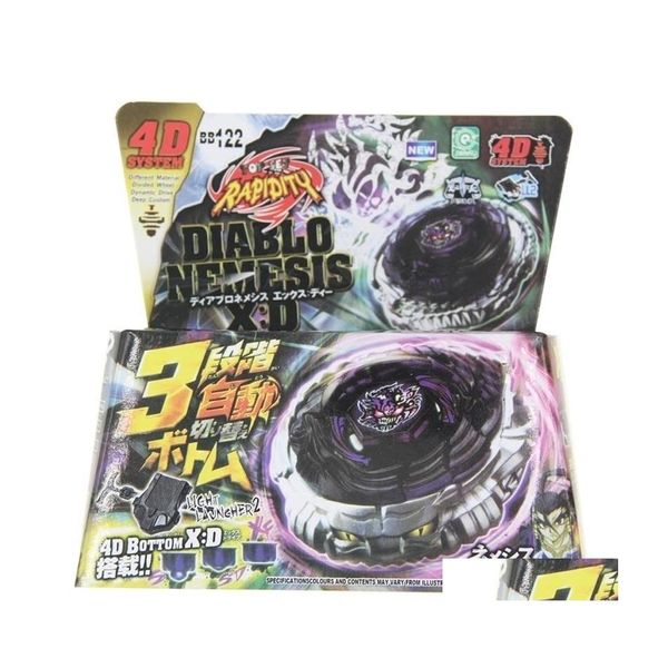 Спиннинг верхняя часть BX Toupie Burst Beyblade Metal Fusion Masters Diabl Nemesis XD BB122 Fury 4D Star Starter Set с пусковой установкой 220718 Drop DH7KN