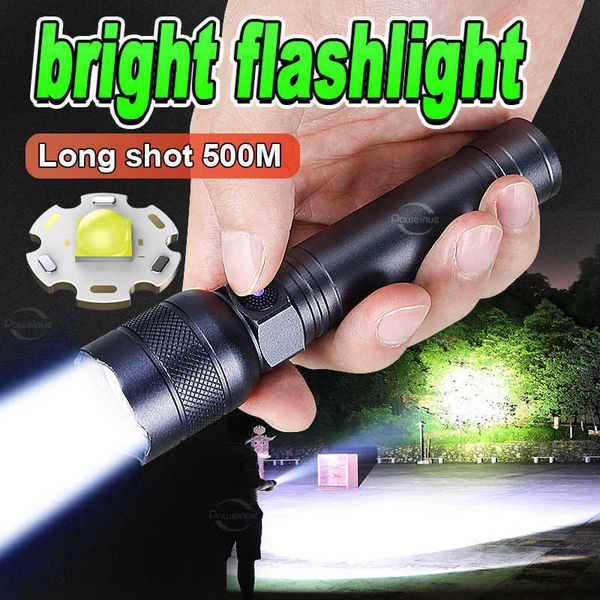 Taschenlampen Fackeln Neue Mini Taschenlampe Tragbare Torch xhp70 wiederaufladbare Taschenlampe 18650 Batteriebeleuchtung 500 m kleines Campingarbeitslicht 0109