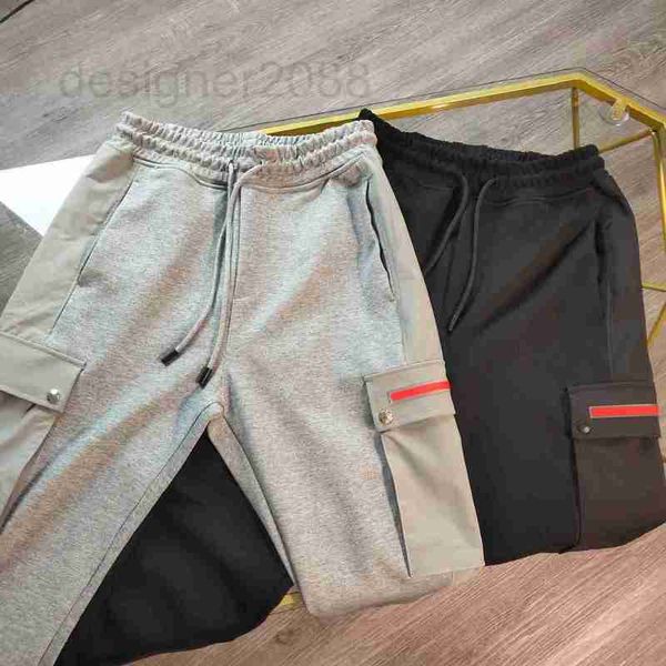 Calças masculinas France Mens Designer Pants Moda Itália Pant Letter Triangle Homens Mulheres Casual Algodão Baseball azul preto 09 Uauj