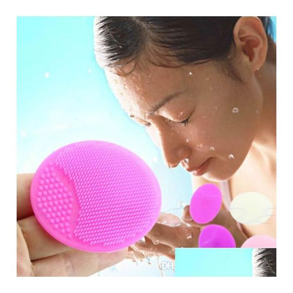 Applicatori di spugne Spazzola esfoliante per il viso in cotone Infant Baby Soft Sile Wash Pad per la pulizia del viso Skin Spa Scrub Cleanser Tool Dro Dh3Qi