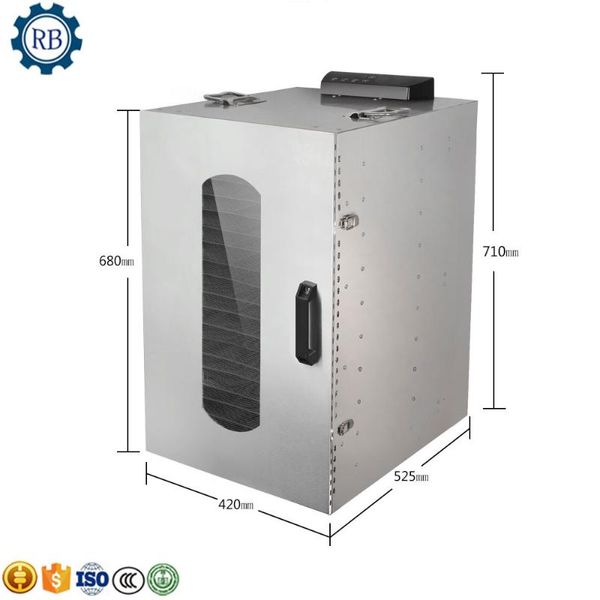 Disidratatori Essiccatore per frutta da 1200 W per alimenti a base di carne Elettrodomestici Essiccatrice Chip per disidratazione a scatti di manzo