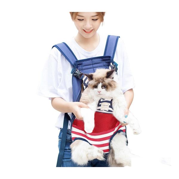 Coprisedili per auto per cani Fashion Pet Hangbag Cat Carrier Travel Tote Shoder Bag Sling Arrivo Drop Delivery Home Garden Supplies Dh6Uh
