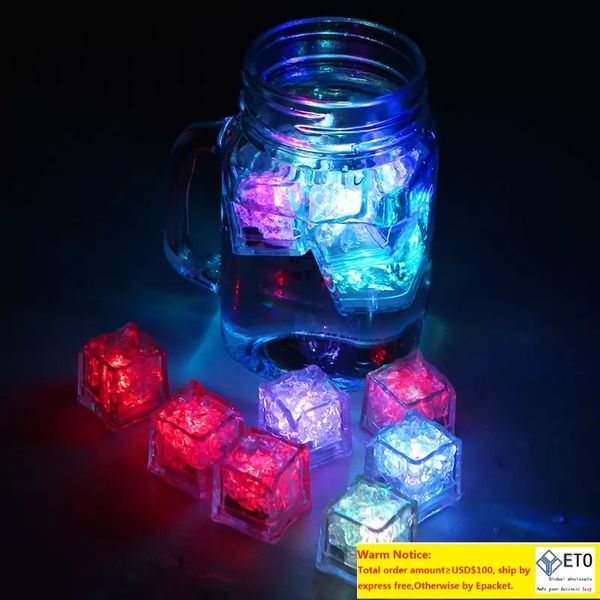 Ice Cube Party Lights Lite Cubes Light Up Multicolor Up Cubos de gelo Piscando Luzes noturnas de sensor ativo para a festa
