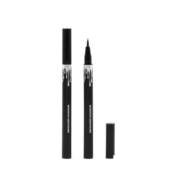 Eyeliner Black Liquid Pen Wasserdichter Eyeliner mit Box Kosmetik Einfach zu tragen Langlebiges natürliches Make-up Eye Liner Drop Delivery Hea Dhk8O