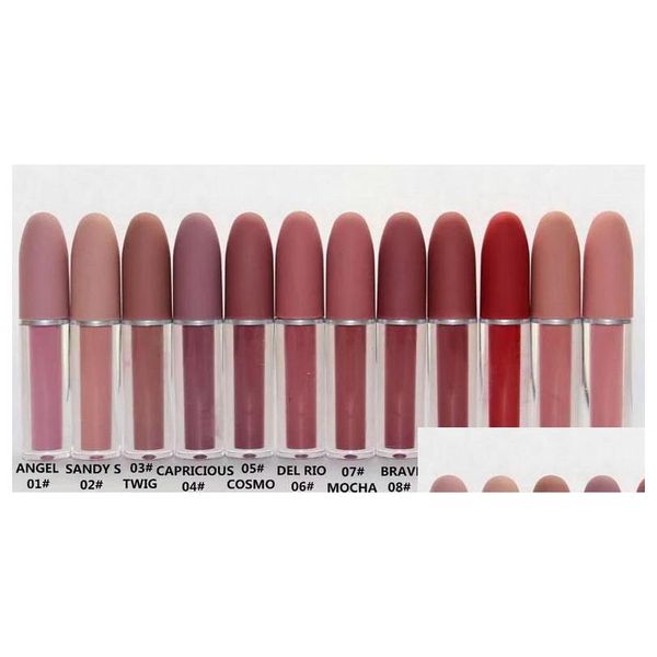 Lipsk Lipsick Lipstick Hidratante natural 12 cores diferentes com coloris ingleses maquiagem Lipgloss Drop Deliver