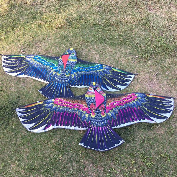 Kites New 1,3m águia com line pássaros esportes ao ar livre brinquedos de brinquedos de brinquedos de brinquedos de brinquedos divertidos pipa à prova de lágrimas de animal fácil de voar 0110