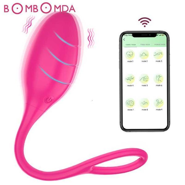 Giocattoli sessuali Massaggiatore Giocattoli per adulti App di controllo a lunga distanza Vibratori femminili Stimolatore clitorideo per donne Dildo wireless Indossabile Uovo d'amore
