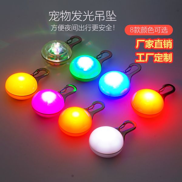 Tag pendenti luminosi a LED per animali domestici Accessori anti-smarrimento per cani e gatti Forniture per animali domestici con ciondolo flash