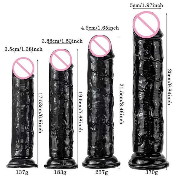 Giocattoli sessuali Massaggiatore Dildo realistico nero 7 pollici piccolo con forte ventosa per giocare a mani libere Vagina G-spot Anal Simulate Toys Donna