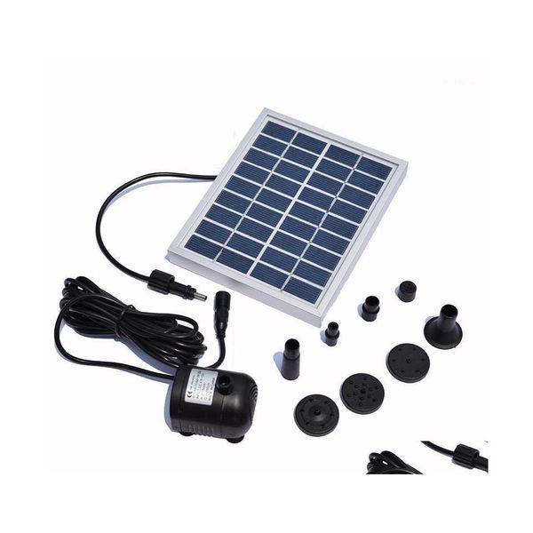 Acessórios para móveis Fonte solar Bomba água 9V 2W Bombas decorativas de energia 150L/h Pump1 Drop Delivery Home Garden DHKN7