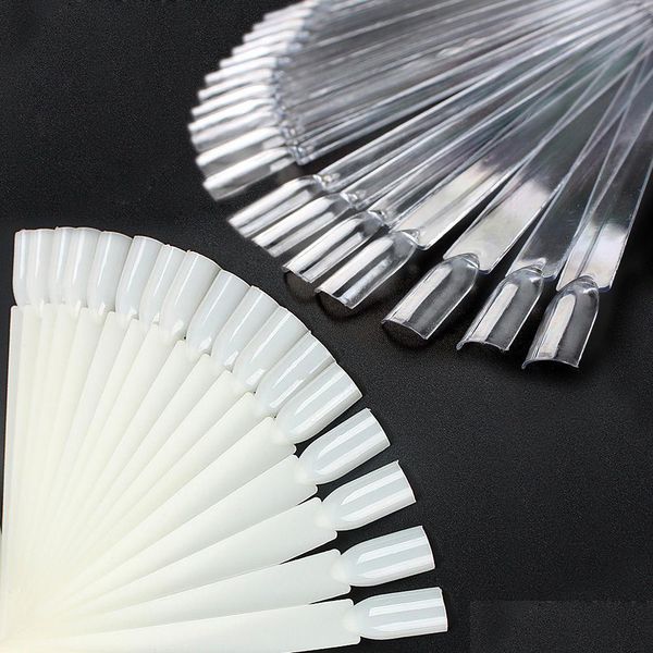 Unghie finte 50Pcs Display Nail Art Fan Wheel Polacco Decorazione Pratica Consiglio Punta Bastoncini Drop Consegna Salute Salone di bellezza Dhdy2