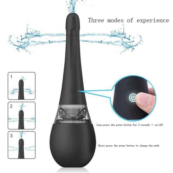 Articoli di bellezza Pulizia vaginale anale Catetere elettrico sexy Strumento per clistere Giocattoli per coppie Bdsm Liquido Automatico Riflusso Pulitore y Giocattolo