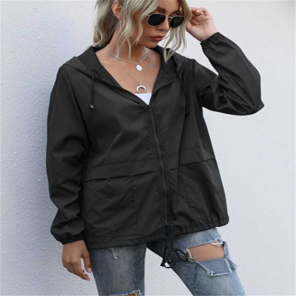 Giacche da donna Moda Impermeabile Giacca da esterno oversize Mantieni impermeabile da donna Motocicletta da ciclismo Impermeabile Trench coat da pioggia