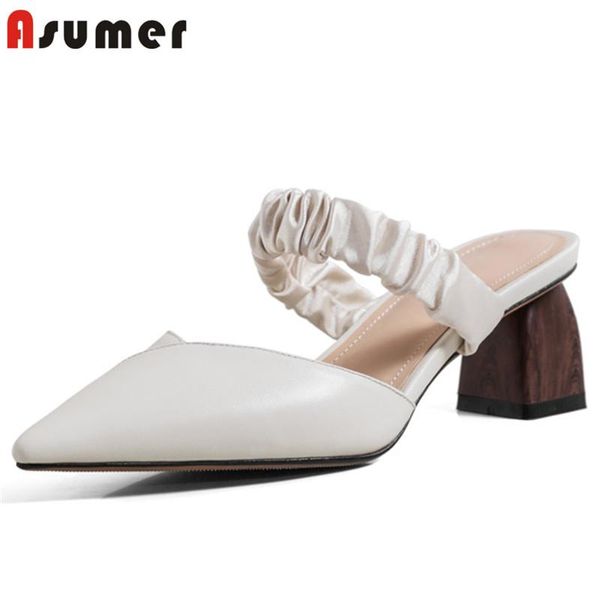 Vestido sapatos asumer 5 cm de altura sandálias femininas de couro genuíno pontudo de partido elegante no verão de casamento