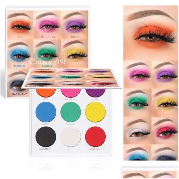 Ombretto Cmaadu 9 Palette di ombretti a colori Matte Fl Erage Illumina e illumina Bellezza Trucco Ombretto Goccia Consegna Salute Occhi Dhl1P