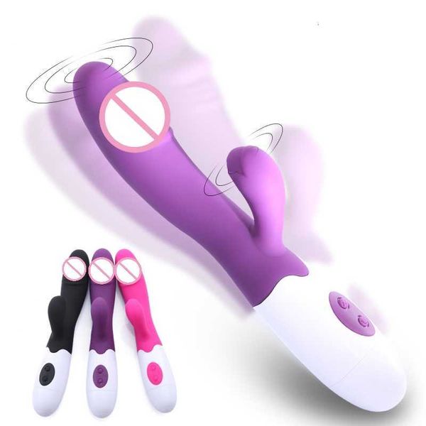 Massageador adulto G vibrador de vibrador vibradores de coelho para homens homens Dupla vibração Silicone Masturbation Feminino Vagina Clit