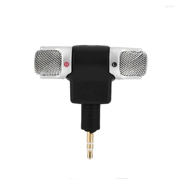 Microfones mini microfone estéreo microfone de 3,5 mm macacão de revestimento de ouro para câmera de laptop para PC