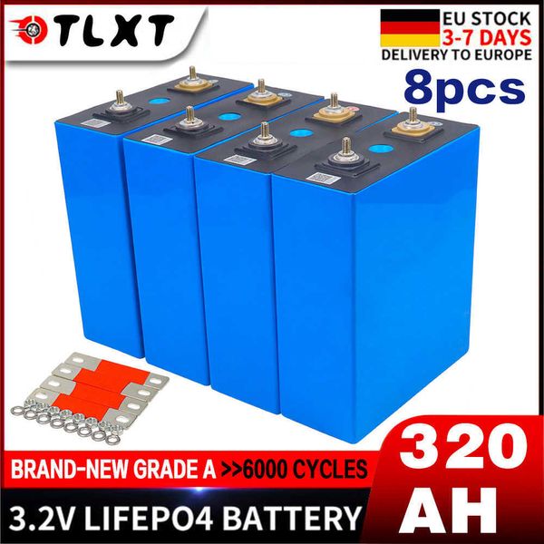 3.2V 320AH LIFEPO4 Fosfato de lítio Fosfato PACK PACK DIY 12V MOTORCYCHE MOTORCIONE CELULAS SOLAR DE CÉLULAS SOLAR EMPRESENTO À Europa