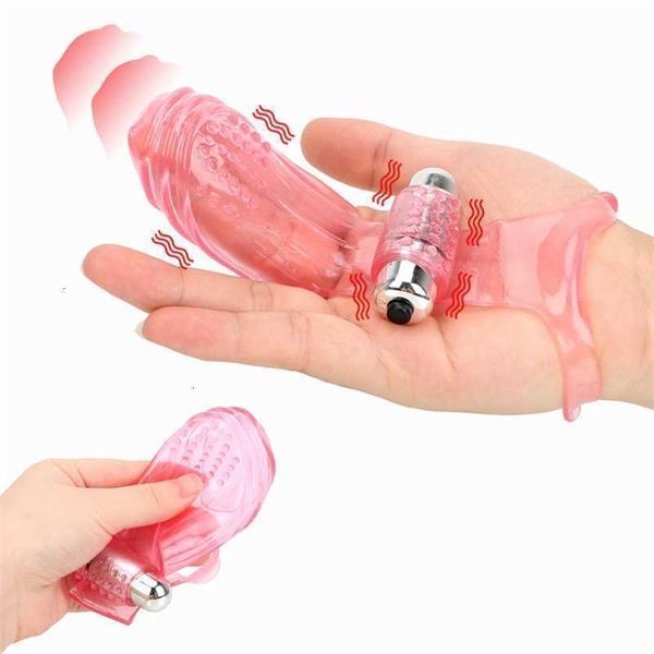 Sexspielzeug Massagegerät Leistungsstarker Fingervibrator Ärmel G-Punkt-Massagedildospielzeug Klitorisstimulation Vibrierendes Produkt Weiblicher Masturbator