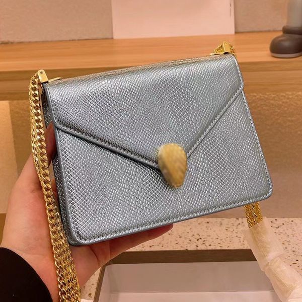 moda kadınlar serpantin sonsuza dek mini zincir omuz çantası İtalya lüks marka kafa hasp flep messenger çantaları bayan yılan derisi deri akşam crossbody el çantası