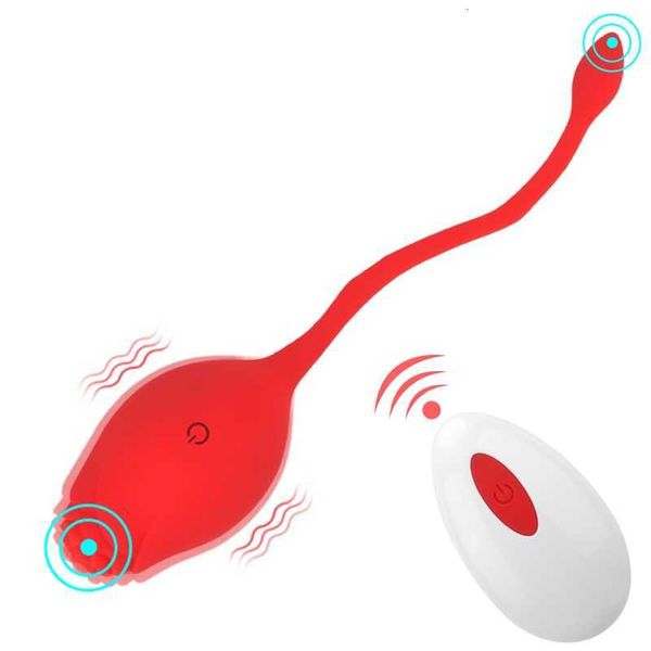 Giocattoli sessuali Massaggiatore Stimolazione del clitoride anale 12 modalità Ricarica USB g Spot Jump Egg Vibratore Giocattoli a forma di rosa per le donne