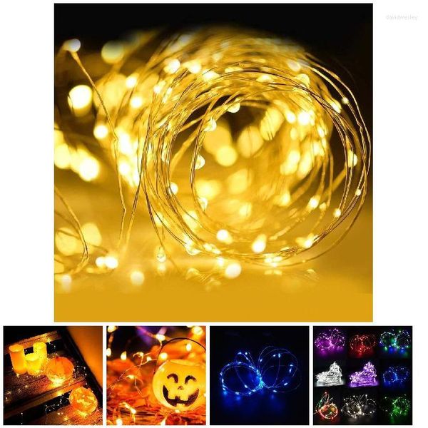 Stringhe luci natalizie 20 LED rame impermeabile mini fata stringa luce bianca calda decorazione lampada casa matrimonio 2023 anni batteria