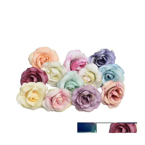 Dekorative Blumen Kr￤nze k￼nstliche Rosenkopf Form Blume Seiden handgefertigtes Party gef￤lschter Strau￟ Hochzeitsdekor P7ding Fabrik Preis Otamq
