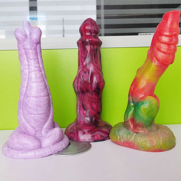 Красотные изделия Licker New Multi Color Limited Edition Big Anal Plug Soft Liquid Silicone Dildo G Стимулируйте сексуальную игрушку для женщин