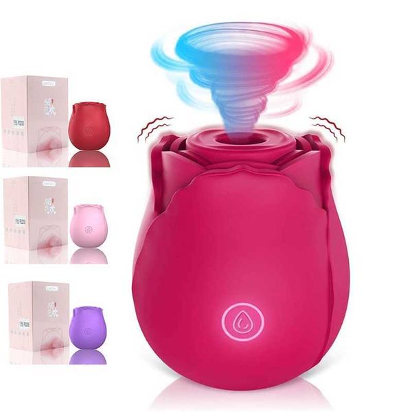 Brinquedos sexuais Massageador Clitoriano Sugador Vibrador Rosa Flor 7 Modos de Sucção Intensa Estimulador de Ponto G Vaginal Adultos Brinquedo para Mulheres