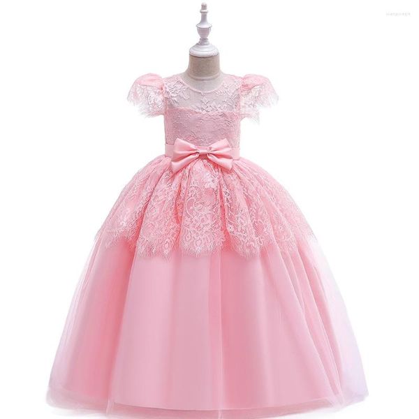 Vestidos de menina Kids Dama de dama de honra Flor Girls Dress para festa de noite para festa adolescente Princesa 6 8 10 12 14 anos