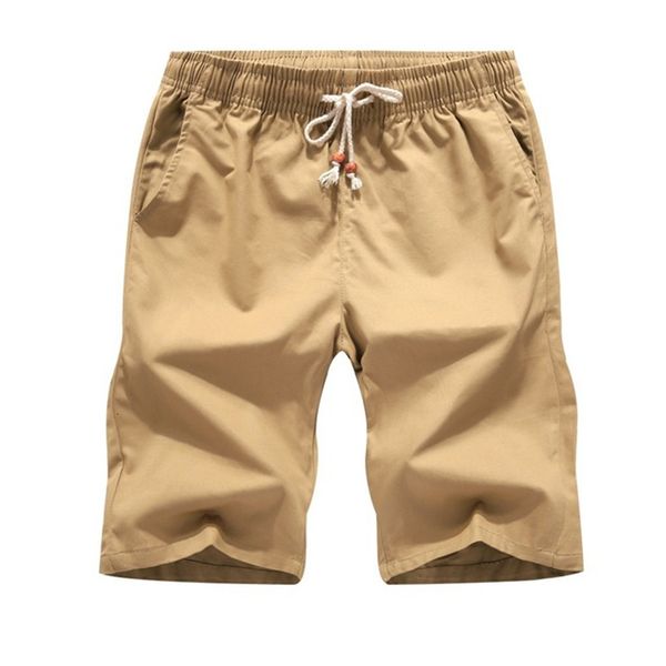 Herren Shorts Bunte 100 reine Baumwollsommer -Sommer -Männer Strand Khaki Home Casual White Sweatshorts 5XL Sale 230110