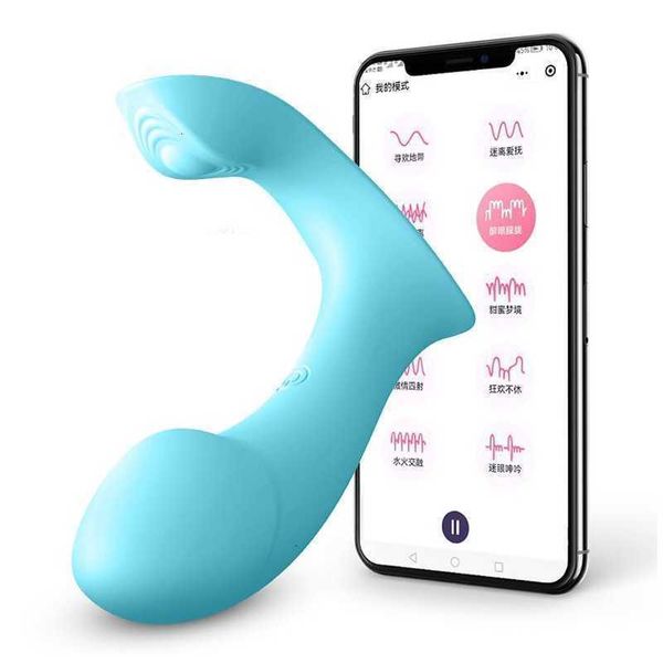 Vibrador de massageador para adultos para mulheres sem fio Bluetooth Dildo App Controle remoto Panties vibratórios vestíveis G Toys de sexo estimulador de clitóris de ponto