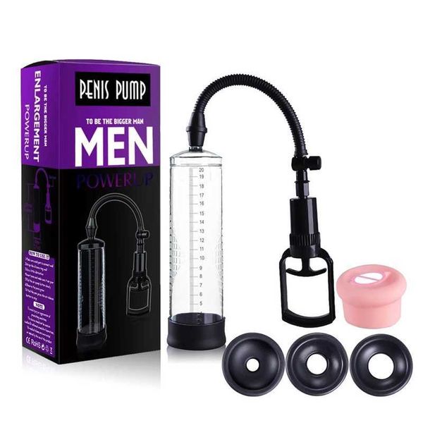 Massageador adulto Aumentar a bomba de pênis do pênis a vácuo Extender Massager Macho Massager Brinquedos de sexo para homens