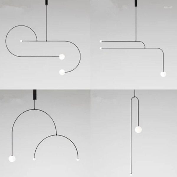 Lâmpadas pendentes design moderno design nórdico em forma de lustre em forma especial em forma especial Luz muito adequada para o sótão ou restaurante