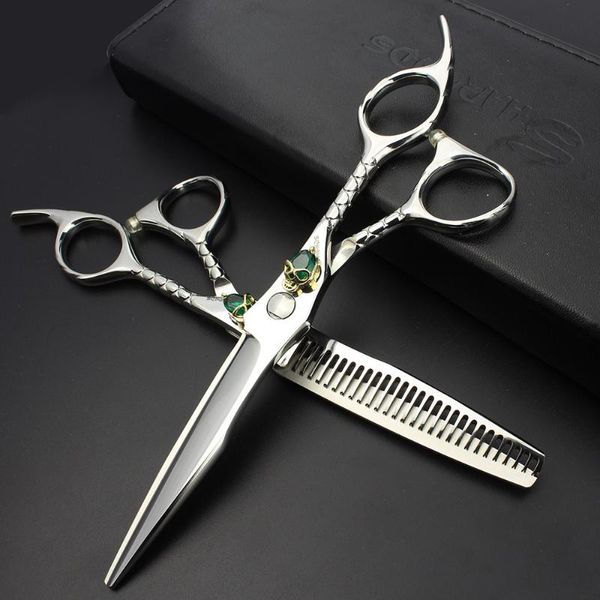 Tesoura de cabelo de 6 polegadas de ferramenta de estilo de barbeiro profissional de 6 polegadas Conjunto de ferramentas