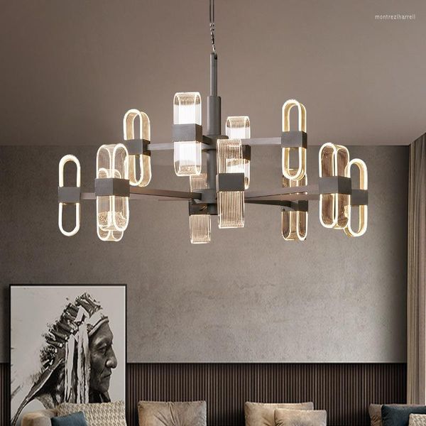 Anhängerlampen moderne minimalistische Designer -Persönlichkeit Schlafzimmer Licht Luxusmodellraum Kreative Esslichter WF1107