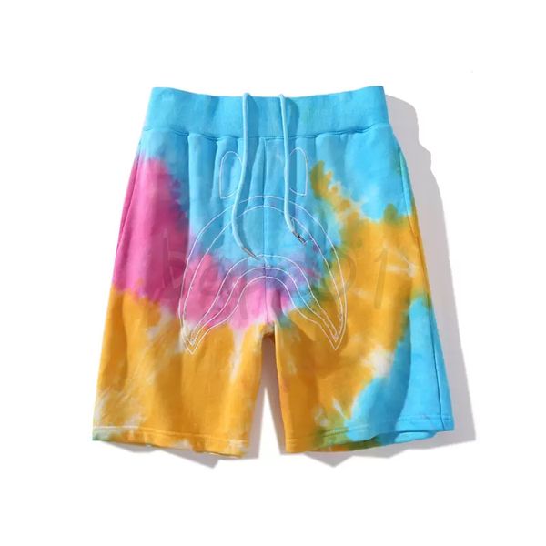 Calças curtas de grife masculinas, moda masculina e feminina, shorts casuais com degradê, calças de praia camufladas