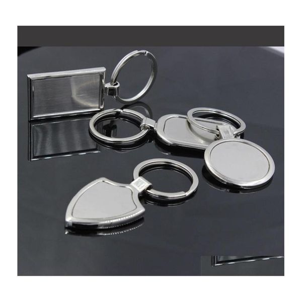 Keychains Bedanyards a￧o inoxid￡vel anel de anel de metal em branco Tag Keychain Publicidade criativa Logotipo personalizado Kyyrings for Promotion Gifts Otiun