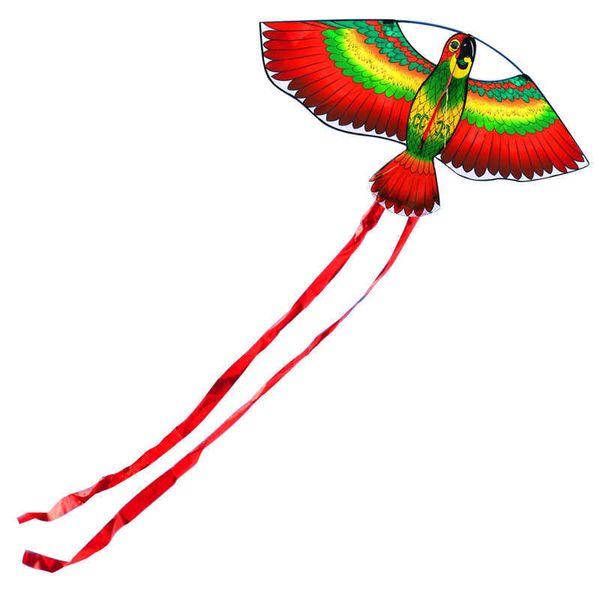 Preço de atacado 100pcs/lote 110cm/43inches Parrot Kite/Animal Kites com linha de alça 0110
