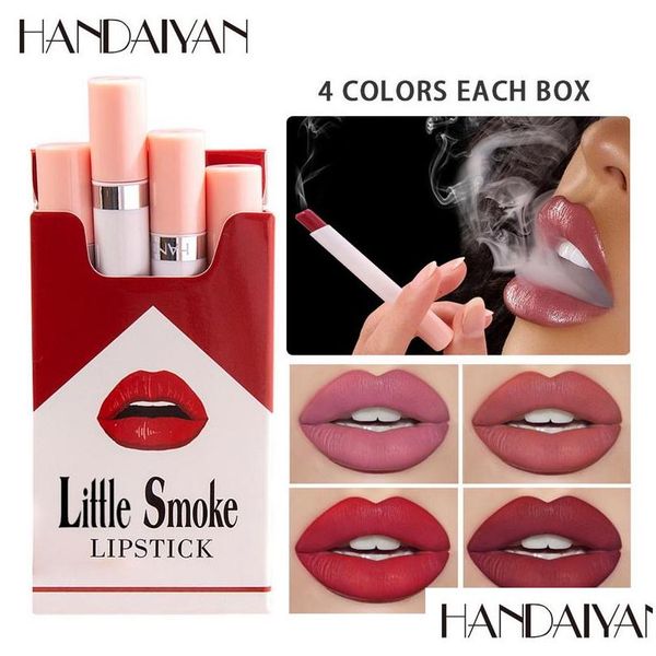 Rossetto Handaiyan Rouge A Levre Matte Sigaretta Rossetti Set Smoke Coffret Box Facile da indossare Trucco Rossetti Drop Delivery Salute B Dhead