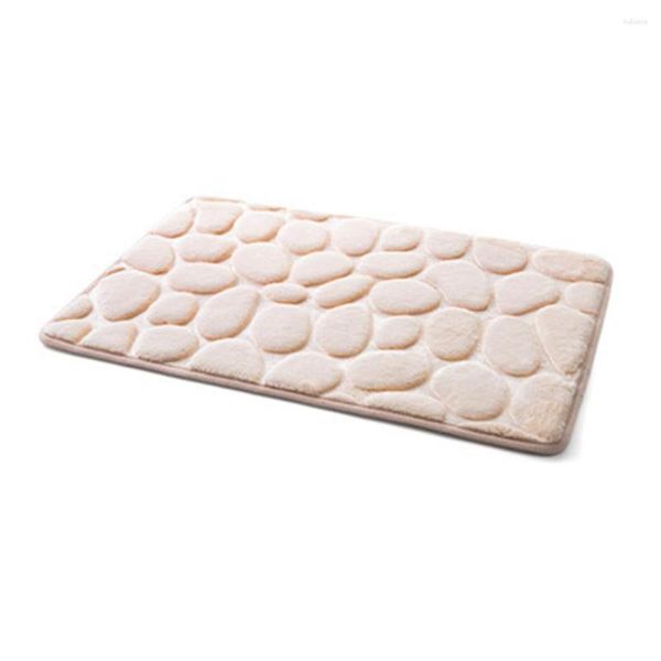 Tappeti Tappeto morbido 3D Tappetini in memory foam in ciottoli Tappetino per porta del bagno di casa Tappetino assorbente antiscivolo Tappeto per pavimento della cucina 40 60 cm