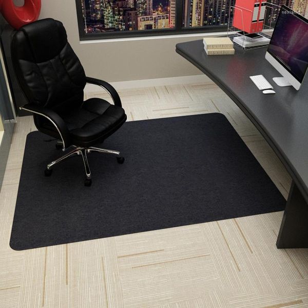 Gaming-Schreibtischfuß Teppiche RULDGEE Klebefreies, selbstklebendes Bürodrehstuhl-Pad, rutschfeste Holzschutz-Bodenmatte