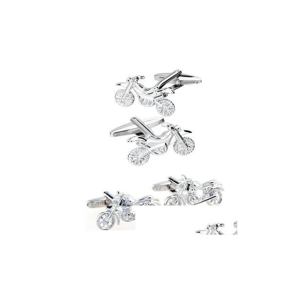 Manschettenknöpfe 10Pairslot Motorrad Manschettenknöpfe 2 Stile Hemd Bottons Hochzeit Hohe Qualität Modeschmuck Großhandel Drop Lieferung Krawatte CL Dhbpq