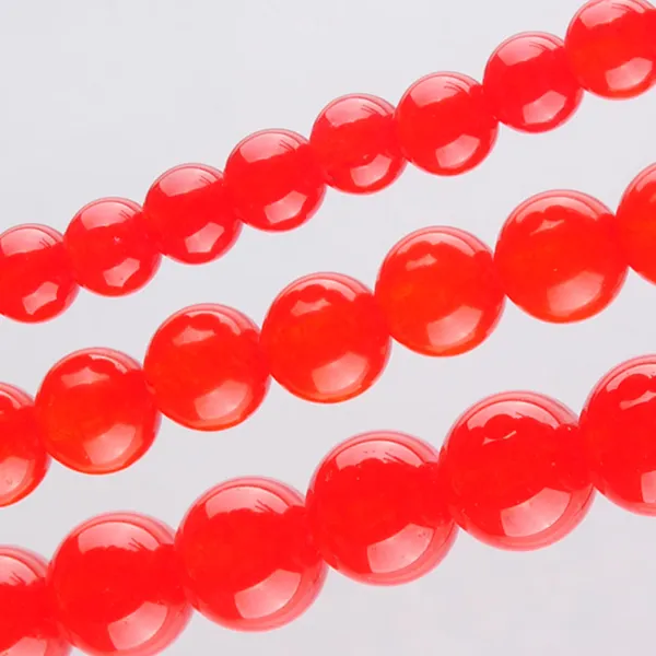 Yowost Natural Red Jade Dese Beads Камень круглый 6 мм 10 мм 10 мм проставки для изготовления корзины из браслетных украшений BG305