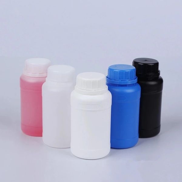 250ml/500ml/1000ml garrafa plástica redonda com tampa de alimento HDPE LONÇÃO DE LICELAÇÃO DE LIQUIDO