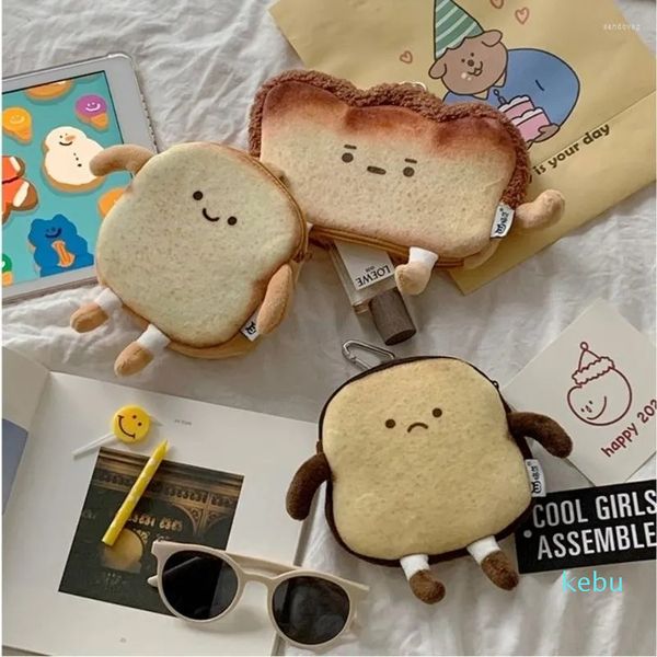 Sacchetti da sera mbti simpatico toast spalla borsa per donne kawaii cartoni animati per bambini borsela morbida in stile coreano a ciondolo portatile incrociata