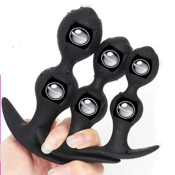 Giocattoli del sesso Massaggiatore Rolling Bead Vibrante Plug anale Dildo Butt Pull Giocattoli per donne Uomini Masturbatori Massaggio prostatico Adulti