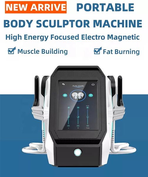 Taşınabilir Vücut Heykel Güzellik Ekipmanı RF Yağ Yanan Zayıflama Makinesi Kas Karın Eğitimi EMS Fitness Hiemt Makinesi Yağ kalça şekli binası